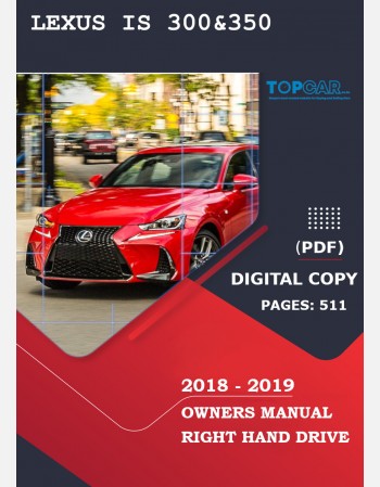 2018-2019 lexus is 300& 350 owners manual
